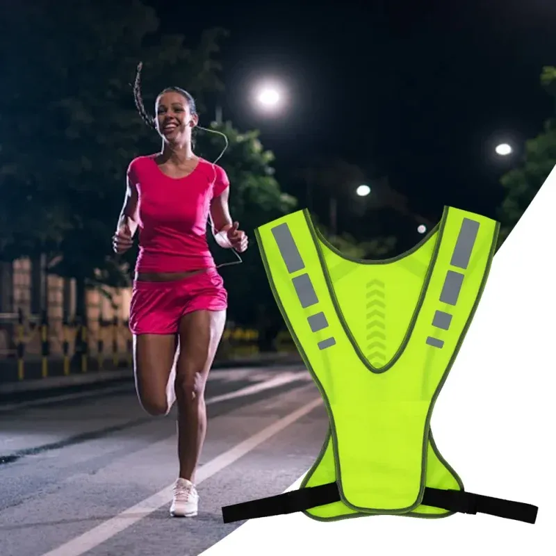 Reflective Elastic Safety Vest for Outdoor Sports - High Visibility Night Running Cycling Gear, Adjustable Fit for Adults showcase 6