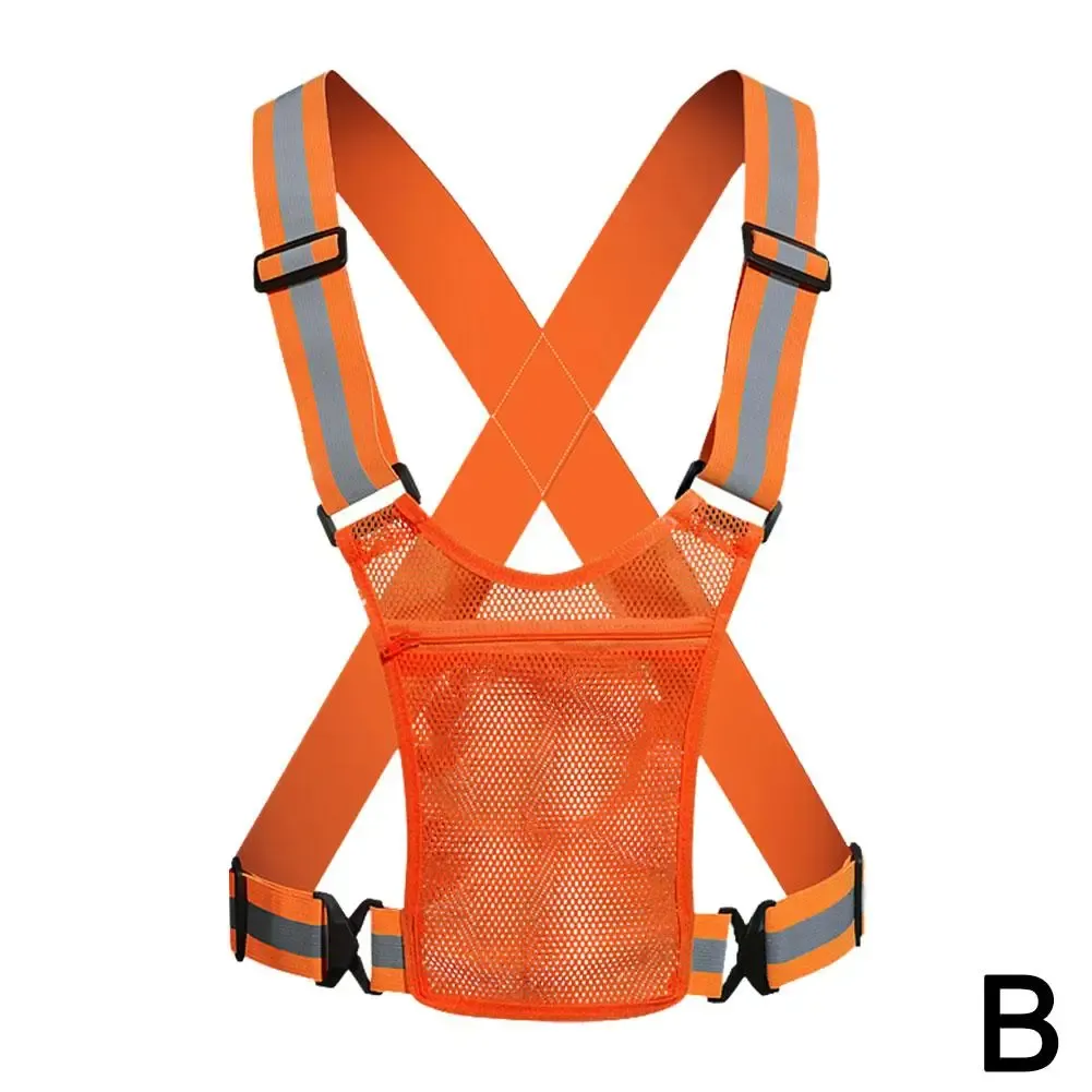 High Visibility Reflective Safety Vest for Cycling, Running, Traffic Control - Lightweight, Adjustable Mesh Jacket with Large Pocket showcase 14