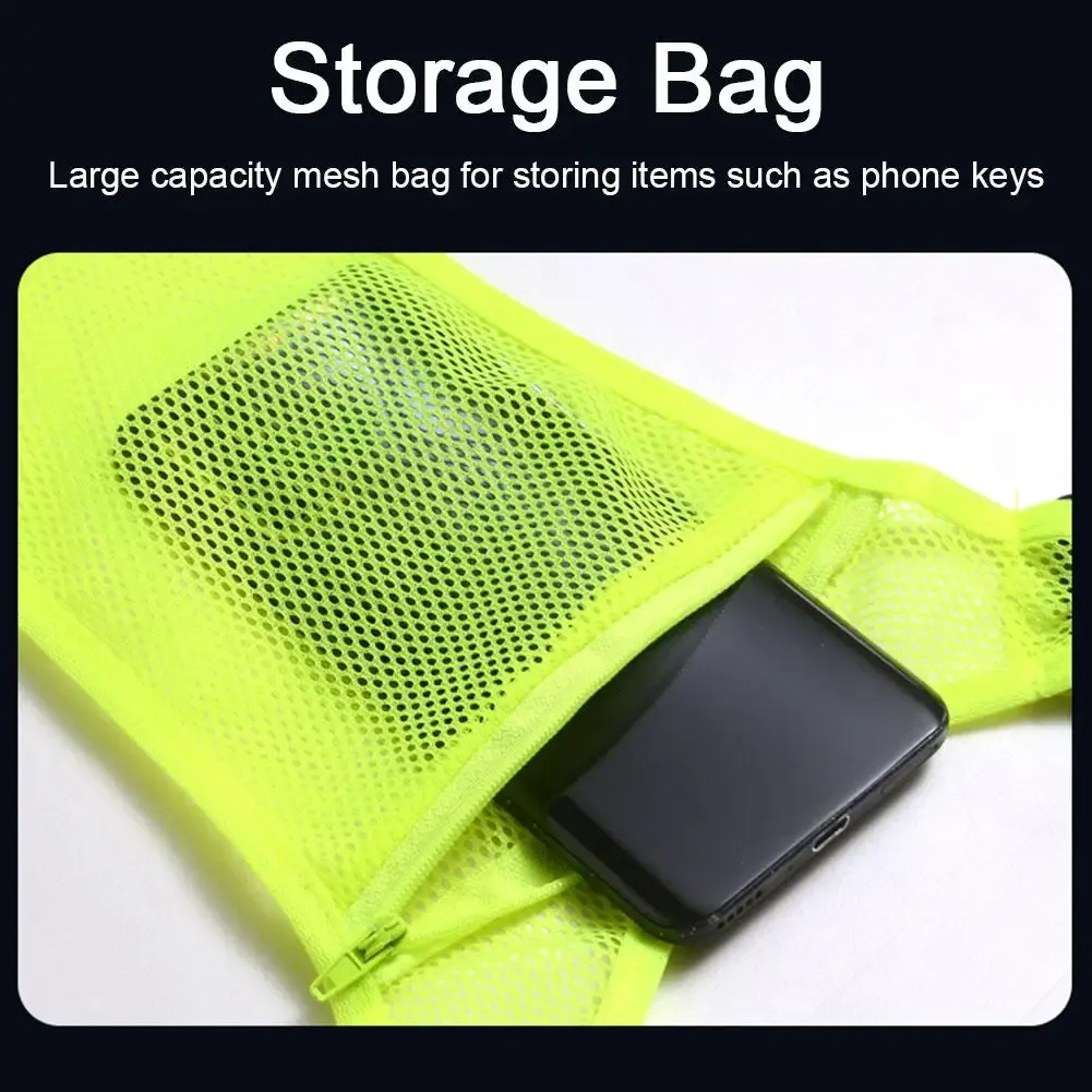 High Visibility Reflective Safety Vest for Cycling, Running, Traffic Control - Lightweight, Adjustable Mesh Jacket with Large Pocket thumbnail 4