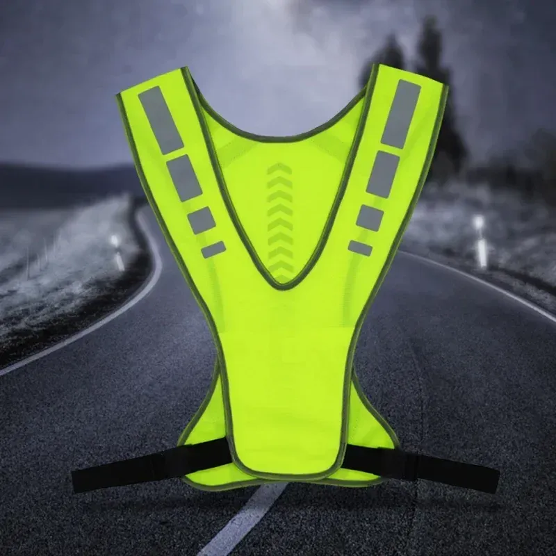 High Visibility Reflective Cycling Vest for Night Running & Motorcycle Safety - Lightweight, Breathable, Adjustable Fit for All Sizes showcase 14