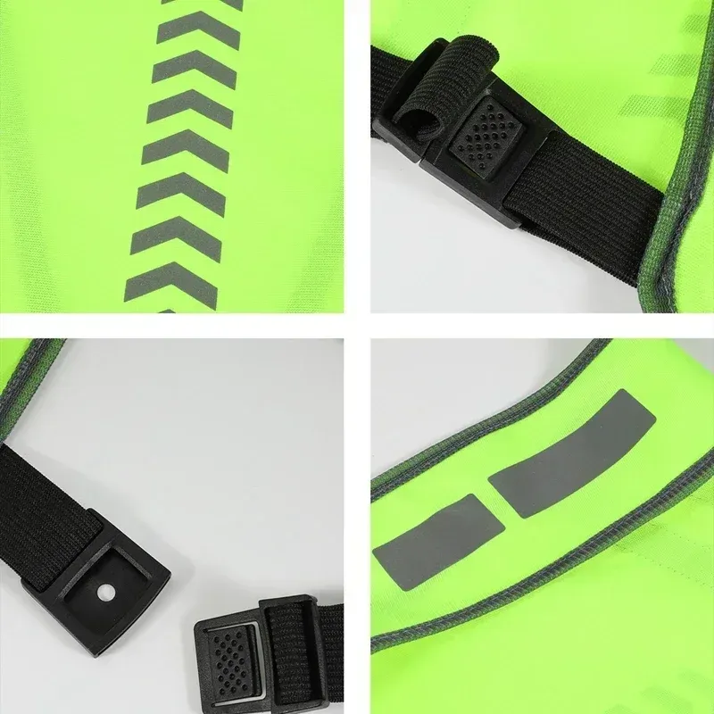 High Visibility Reflective Cycling Vest for Night Running & Motorcycle Safety - Lightweight, Breathable, Adjustable Fit for All Sizes showcase 20