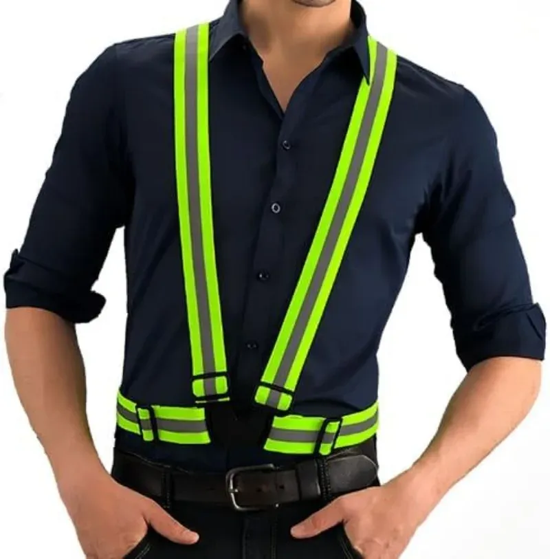 High Visibility Reflective Safety Vest for Outdoor Activities - Adjustable Straps, 360° Visibility, Breathable Polyester for Running, Cycling, Walking, Jogging thumbnail 2