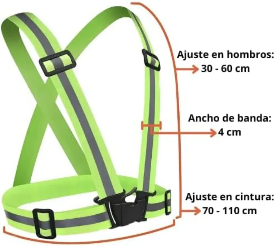 High Visibility Reflective Safety Vest for Outdoor Activities - Adjustable Straps, 360° Visibility, Breathable Polyester for Running, Cycling, Walking, Jogging thumbnail 4