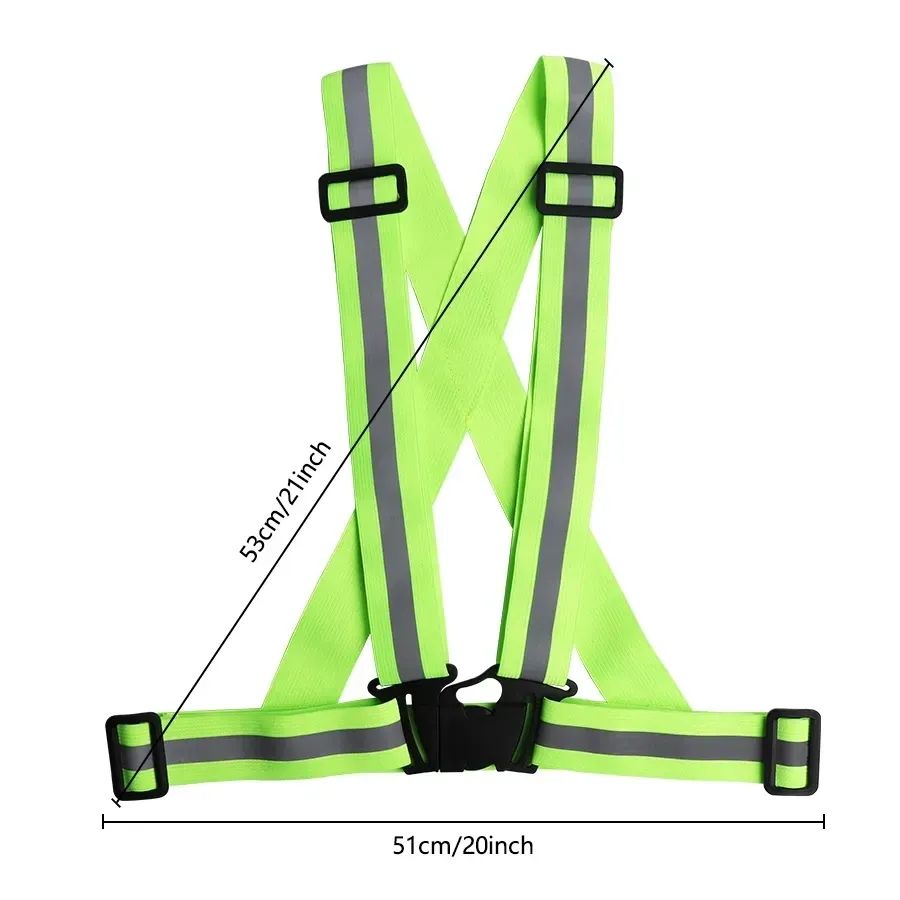 High Visibility Reflective Safety Vest for Outdoor Night Walking, Running, Cycling - Adjustable, Lightweight, Waterproof Gear thumbnail 2