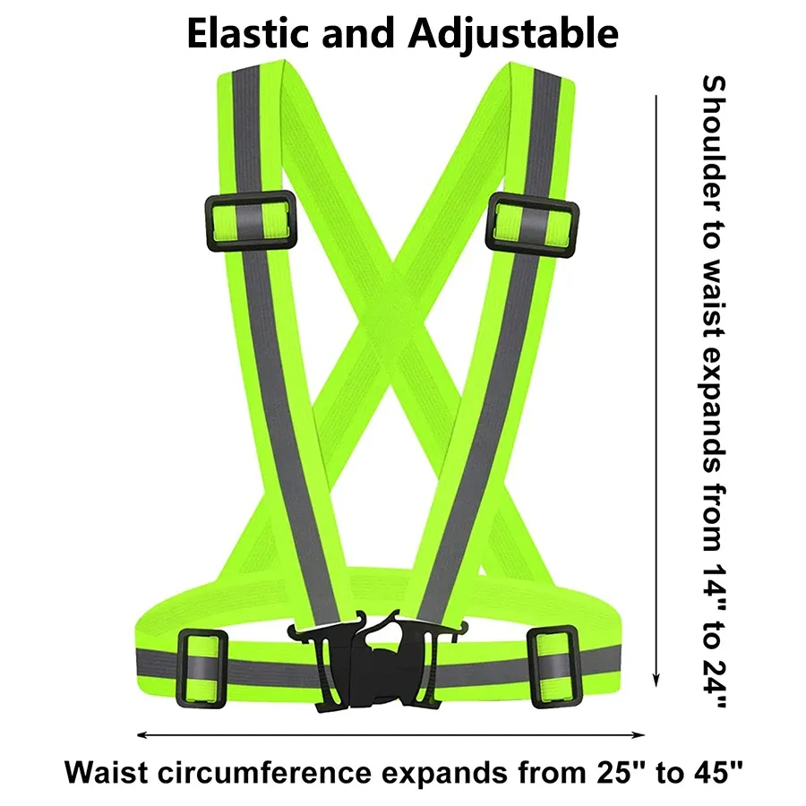 High Visibility Reflective Safety Vest for Outdoor Night Walking, Running, Cycling - Adjustable, Lightweight, Waterproof Gear showcase 3