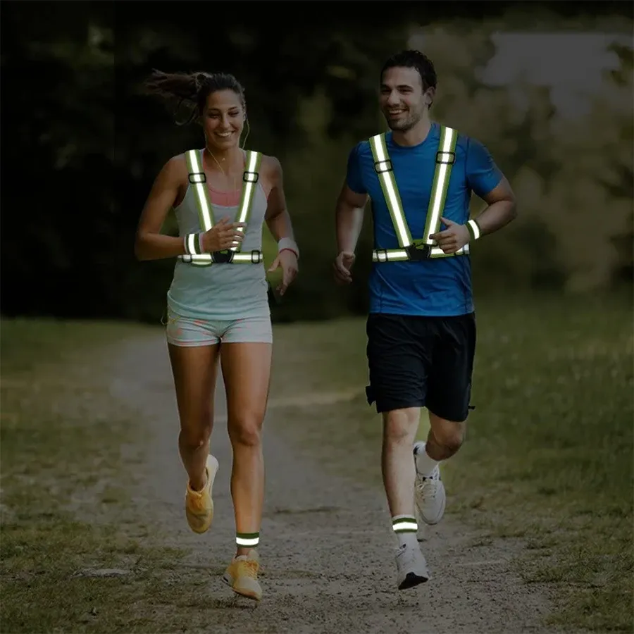 High Visibility Reflective Safety Vest for Outdoor Night Walking, Running, Cycling - Adjustable, Lightweight, Waterproof Gear showcase 12