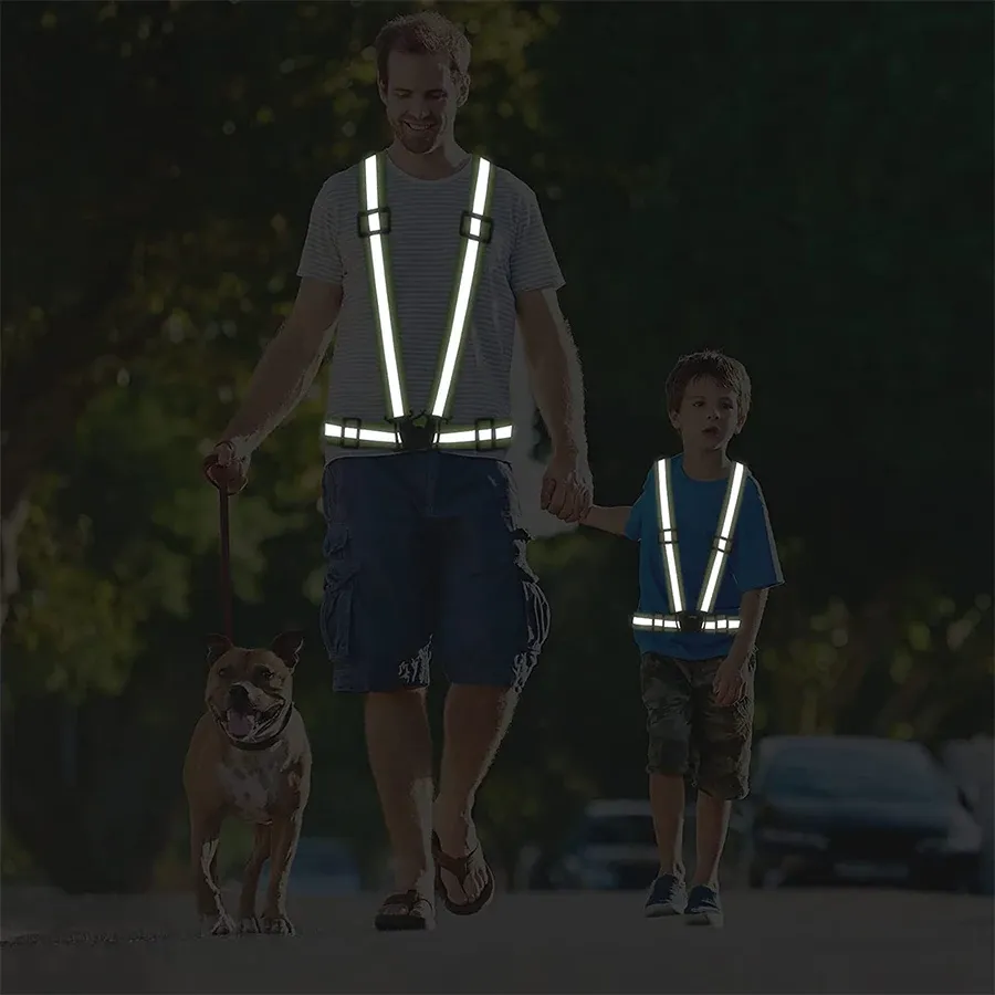 High Visibility Reflective Safety Vest for Outdoor Night Walking, Running, Cycling - Adjustable, Lightweight, Waterproof Gear showcase 14