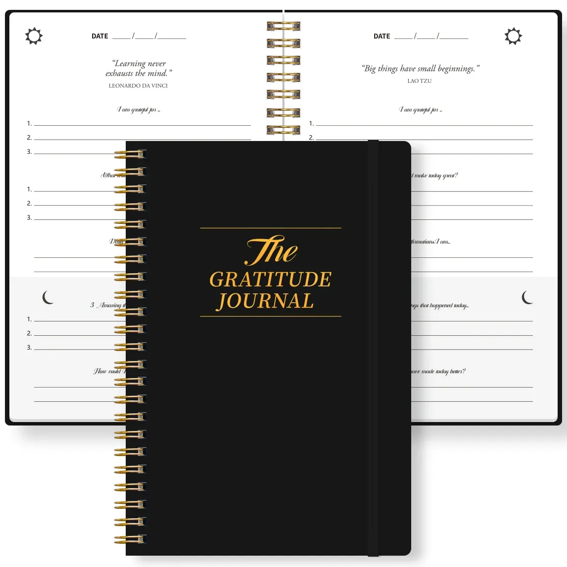 A5 Gratitude Journal: Daily Guided Notebook with Prompts for Thankfulness & Reflections, Spiral Bound Hardcover for Mindfulness & Positive Mindset showcase 10