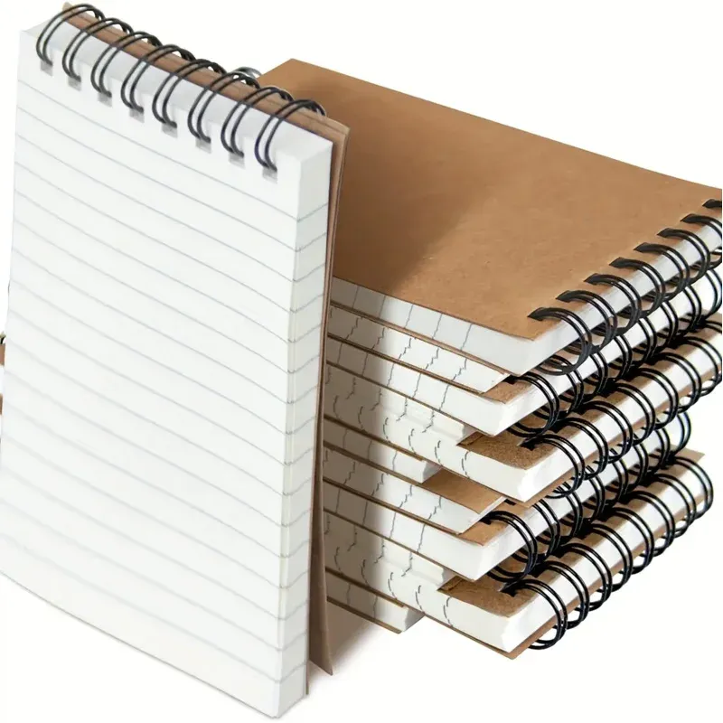 Spiral-Bound Mini Notebooks with Lined Paper - 6/12 Pack Office Style Memos for Home, University, School Use thumbnail 1
