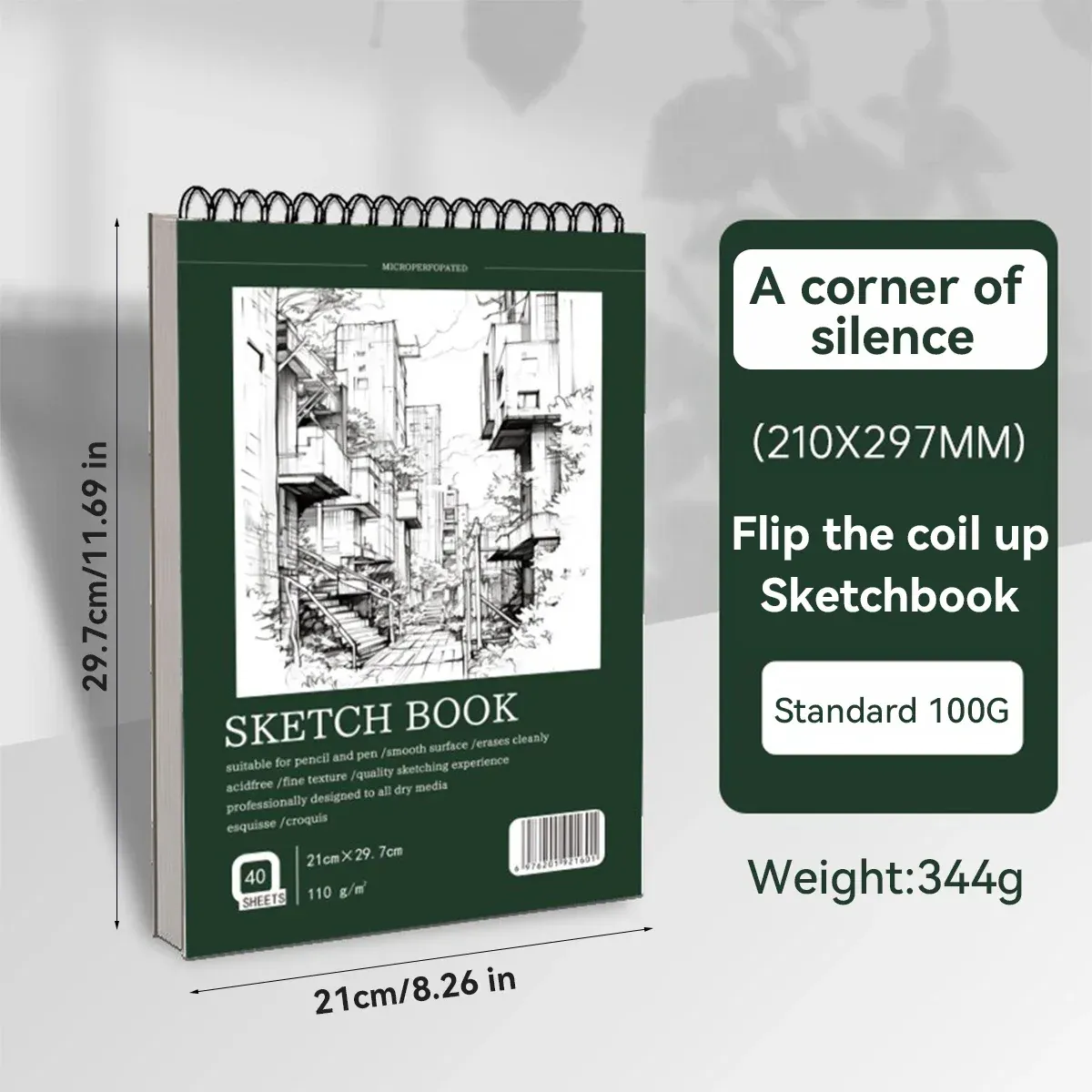 A3/A4/A5 Spiral Bound Artist Sketchbook with Acid-Free Paper, Professional Drawing Pad for Art Students, Ideal for Sketching and Notebook Stationery thumbnail 5