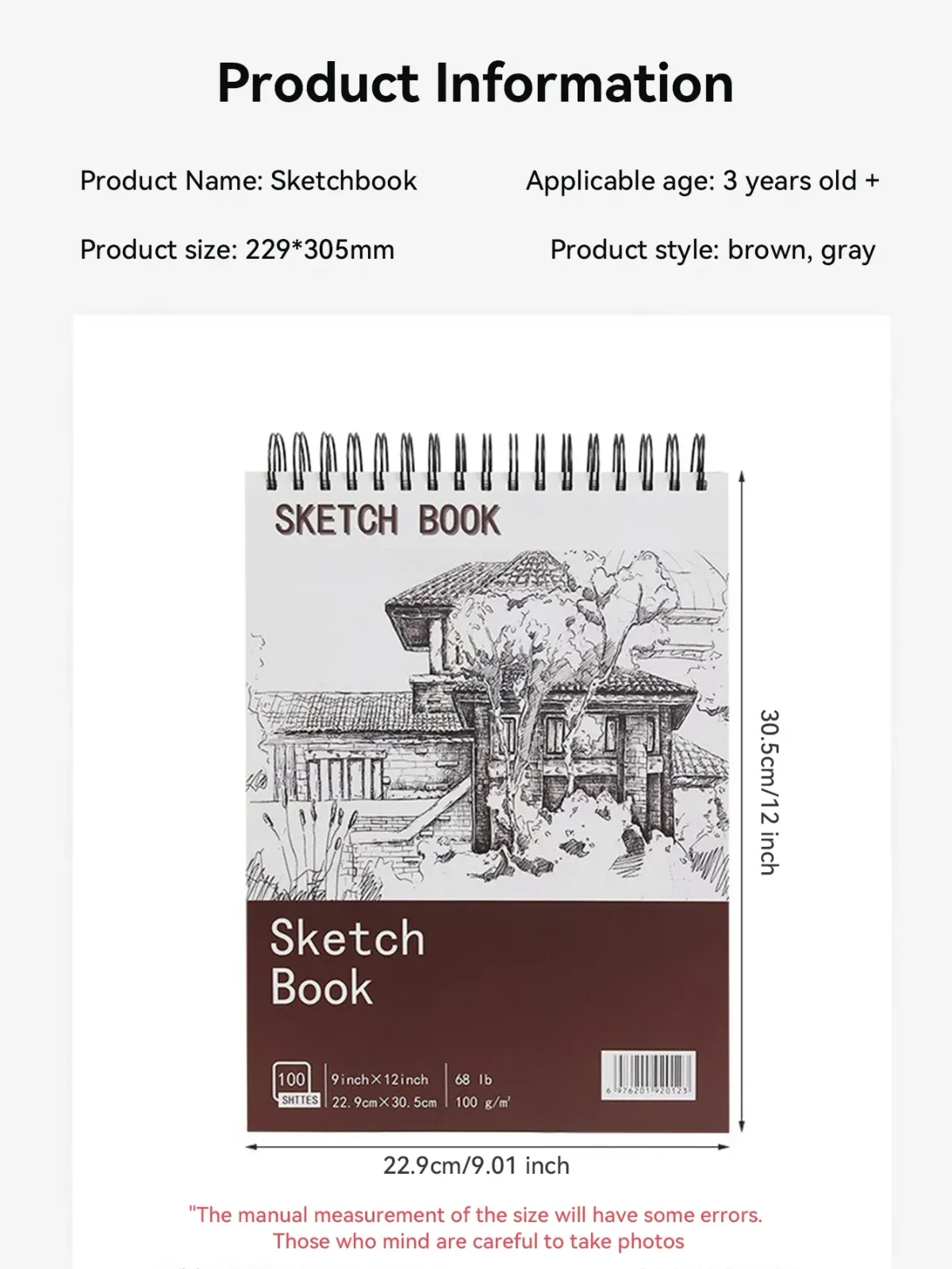 A3/A4/A5 Spiral Bound Artist Sketchbook with Acid-Free Paper, Professional Drawing Pad for Art Students, Ideal for Sketching and Notebook Stationery showcase 8