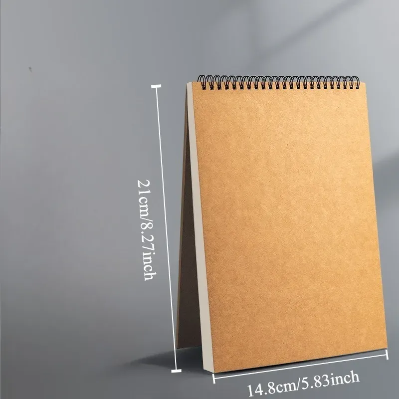 Premium Spiral Bound Sketchbook - 50 Sheets Acid-Free Watercolor Paper, High-Quality Art Notebook for Drawing, Painting, Writing & Mixed Media - DIY Customizable Cowhide Cover showcase 1