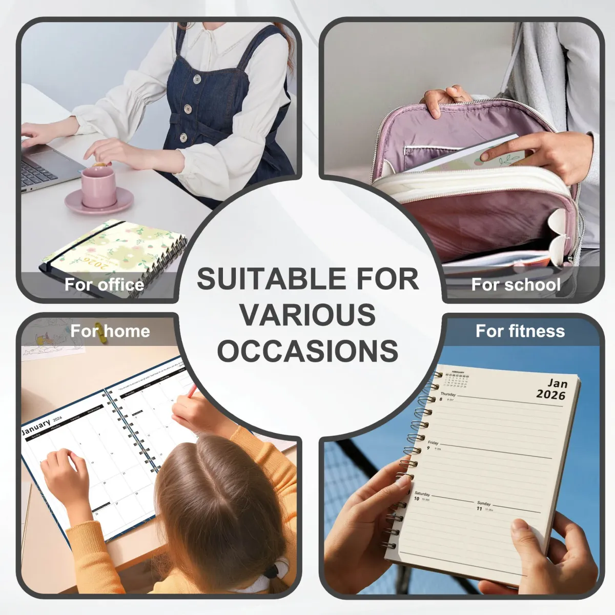 2026 Spiral Bound A5 Notebooks for Students and Business - Multifunctional Diary and Memo Pad for Loose-leaf Writing showcase 8