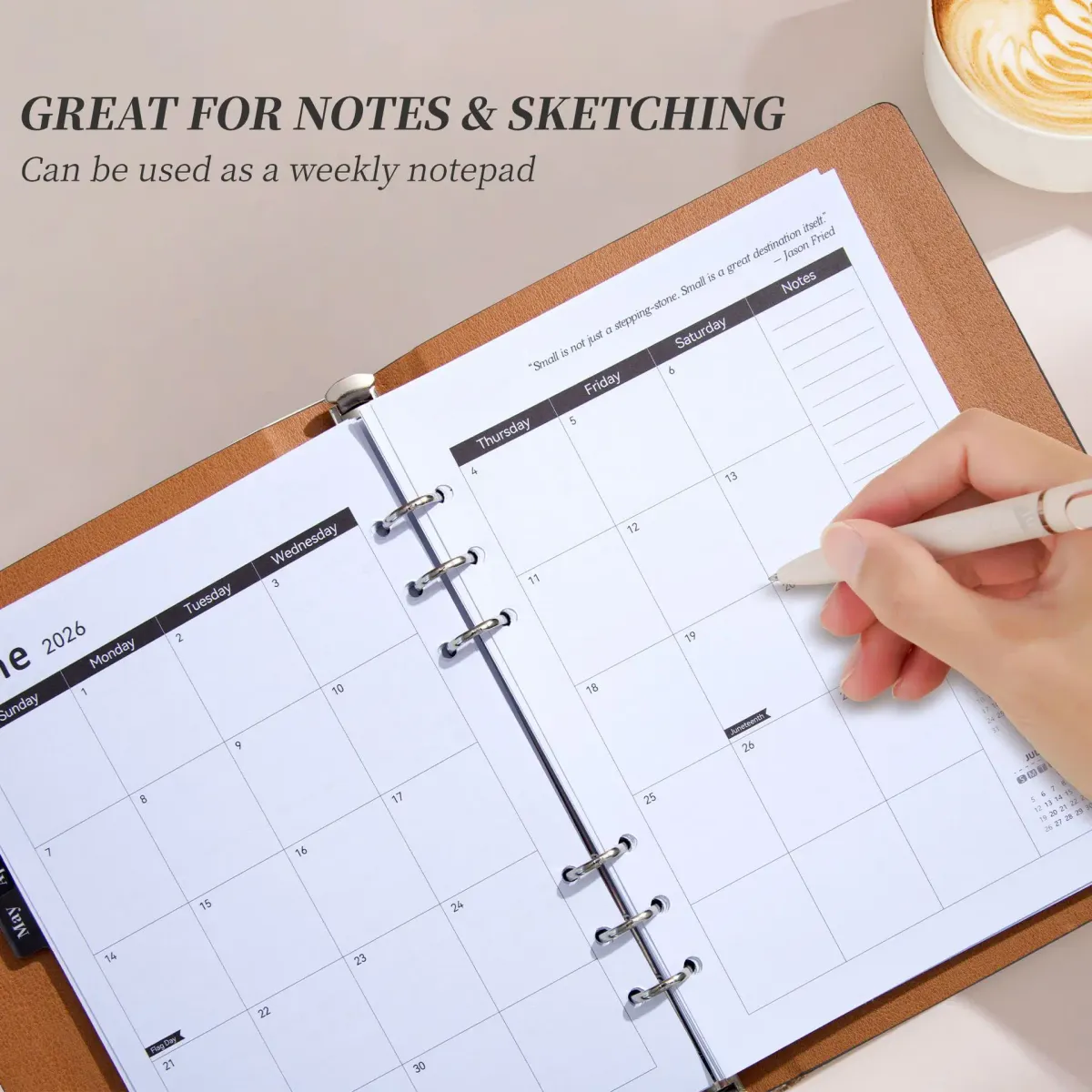 2026 Spiral Bound A5 Notebooks for Students and Business - Multifunctional Diary and Memo Pad for Loose-leaf Writing showcase 7