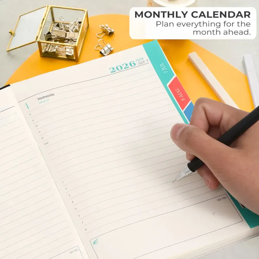 2026 Tree Pattern Spiral Bound Weekly Planner Notebook Schedule Organizer Stationery for Office School Study Plan Book thumbnail 5