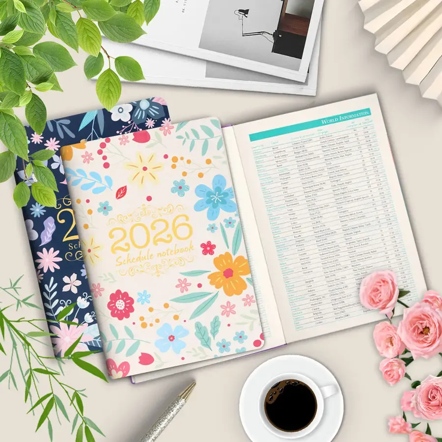 2026 Tree Pattern Spiral Bound Weekly Planner Notebook Schedule Organizer Stationery for Office School Study Plan Book thumbnail 2