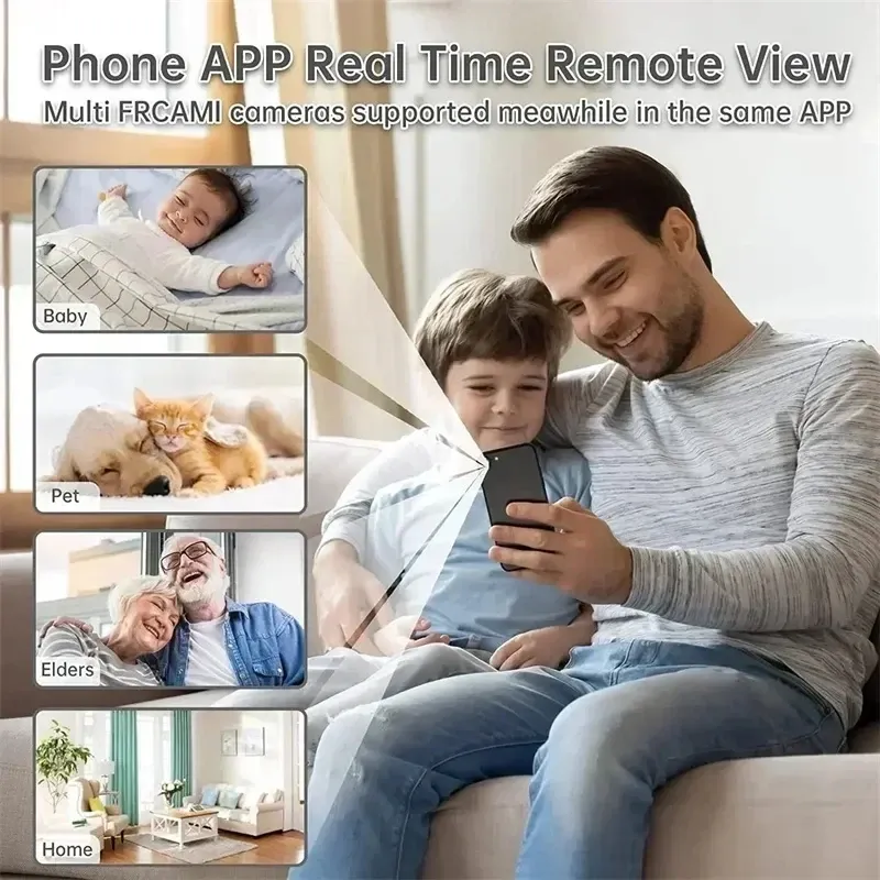 HD 1080P WiFi Indoor Security Camera with Audio - Wireless IP CCTV Video Surveillance Monitor for Home Protection thumbnail 3