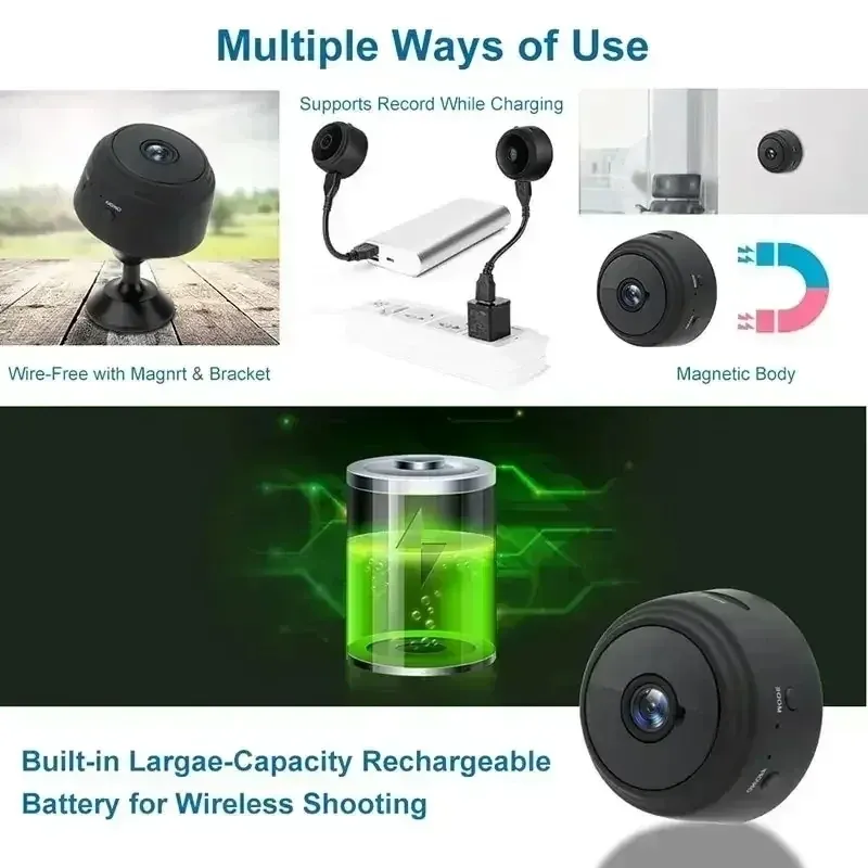 HD 1080P WiFi Indoor Security Camera with Audio - Wireless IP CCTV Video Surveillance Monitor for Home Protection thumbnail 4