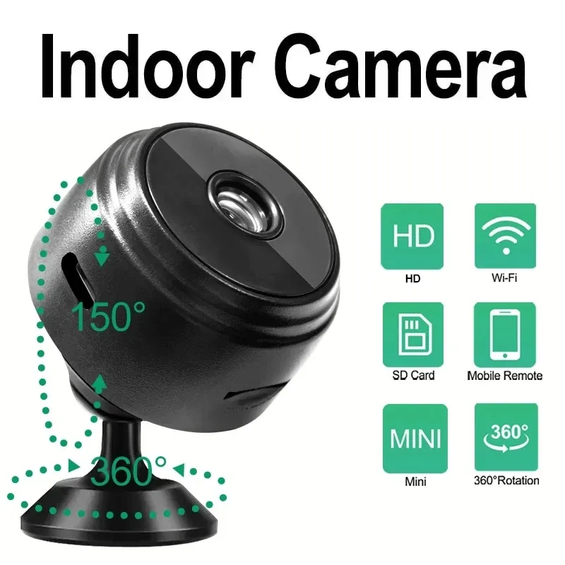 A9 Mini WiFi Camera 1080P HD Wireless Security Monitoring with Night Vision, Remote Video Surveillance for Smart Home Use