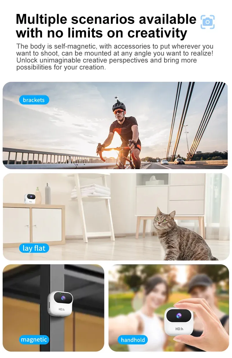 Ourlife HD Mini WiFi Security Camera with Motion Tracking - Smart Home Monitor, Camcorder for Real-Time Remote Viewing on iOS/Android showcase 9