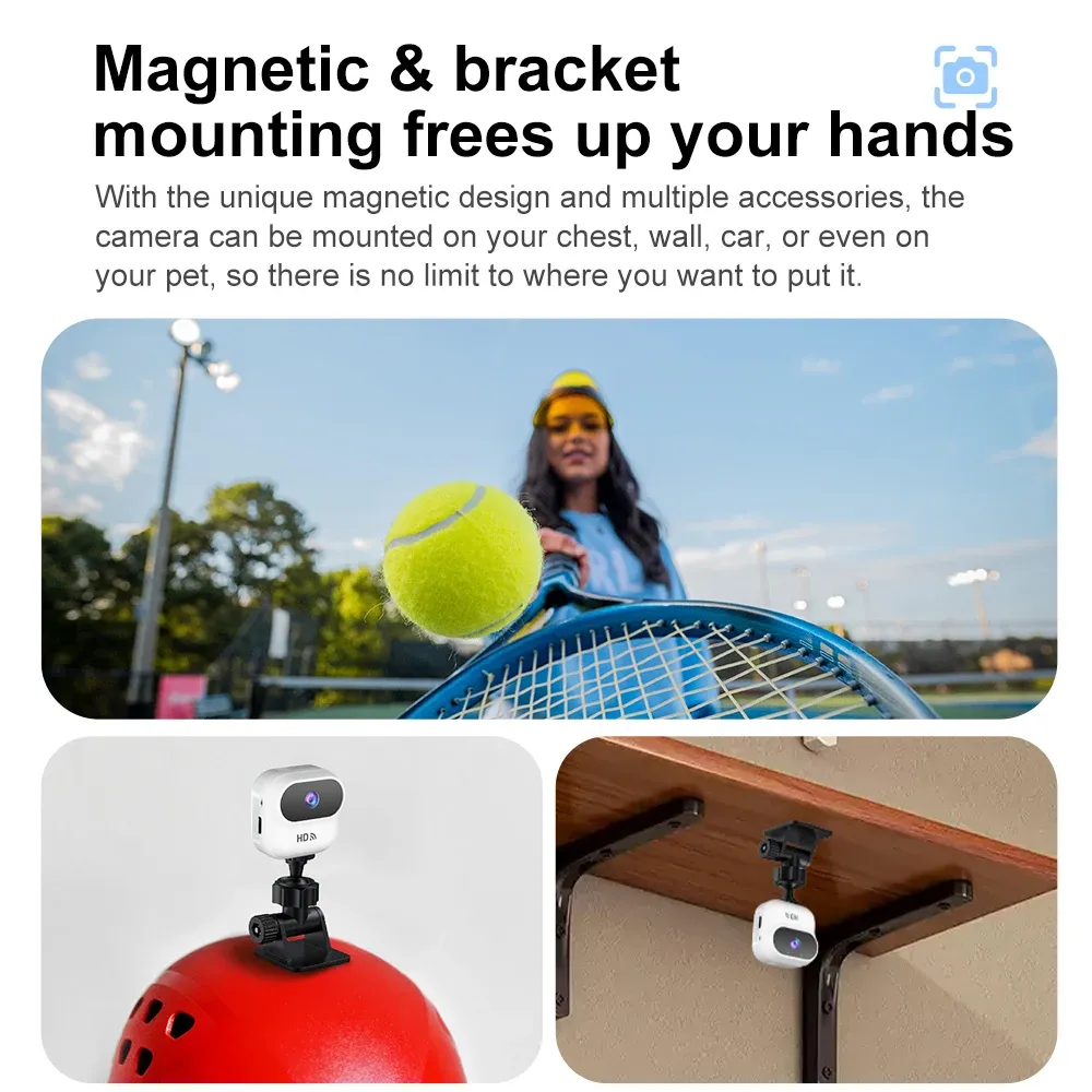 Ourlife HD Mini WiFi Security Camera with Motion Tracking - Smart Home Monitor, Camcorder for Real-Time Remote Viewing on iOS/Android thumbnail 3