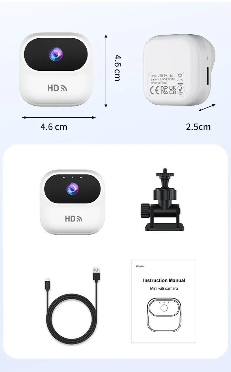 Ourlife HD Mini WiFi Security Camera with Motion Tracking - Smart Home Monitor, Camcorder for Real-Time Remote Viewing on iOS/Android showcase 10