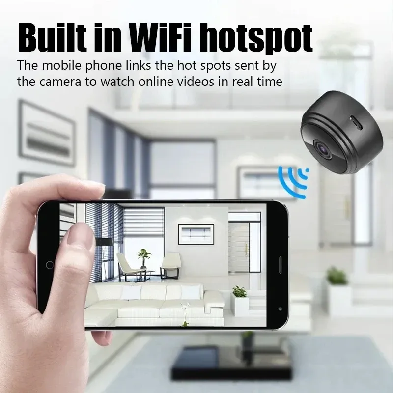 A9 WiFi Mini Camera Wireless HD 1080P Security Protection Camera, Smart Home Monitoring Device for Infants, Pets, and Home Security thumbnail 4