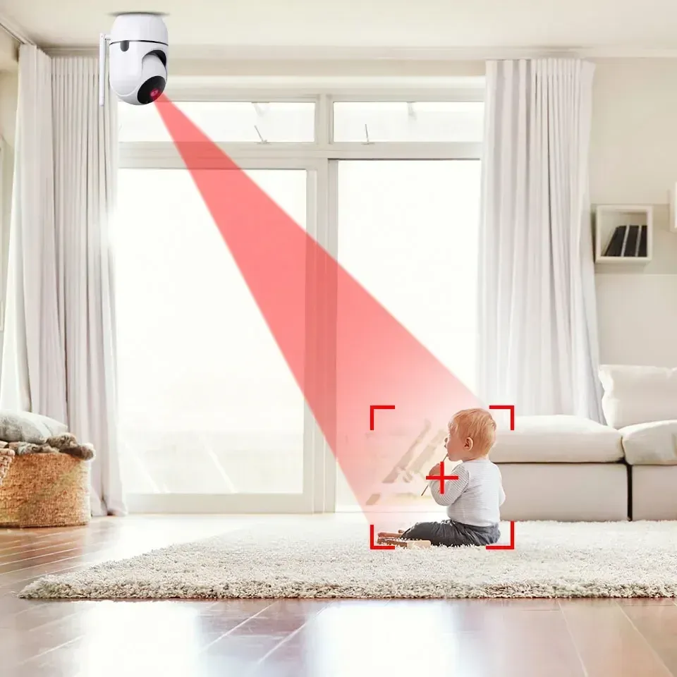 2K 3MP Smart Home Security Camera with PTZ, AI Motion Detection, Auto Tracking, Night Vision, Two-Way Audio, and 128GB TF Card Support - Ideal for Home Surveillance and Baby Monitoring showcase 5