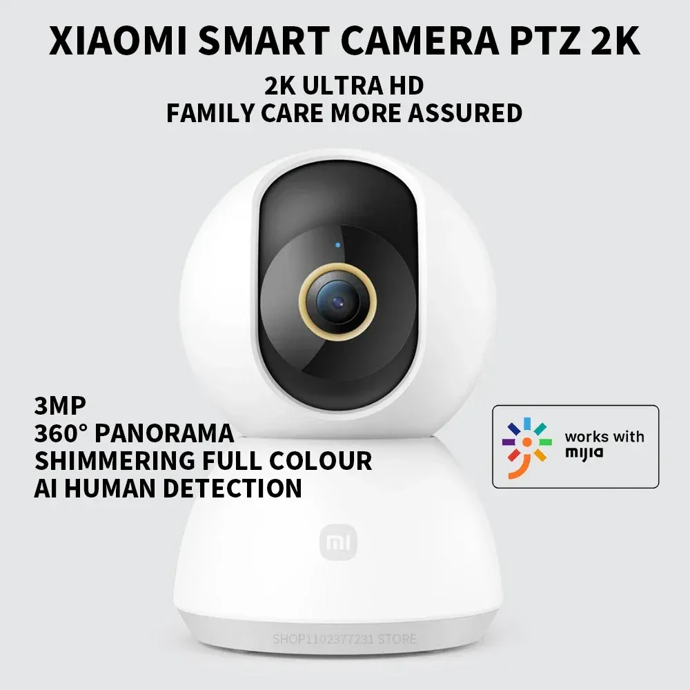 Xiaomi 360° Smart Home Security Camera PTZ 2K Webcam, 1296P 3MP AI Human Detection, Infrared Night Vision, Ideal for Home Security and Monitoring in Ghana showcase 5