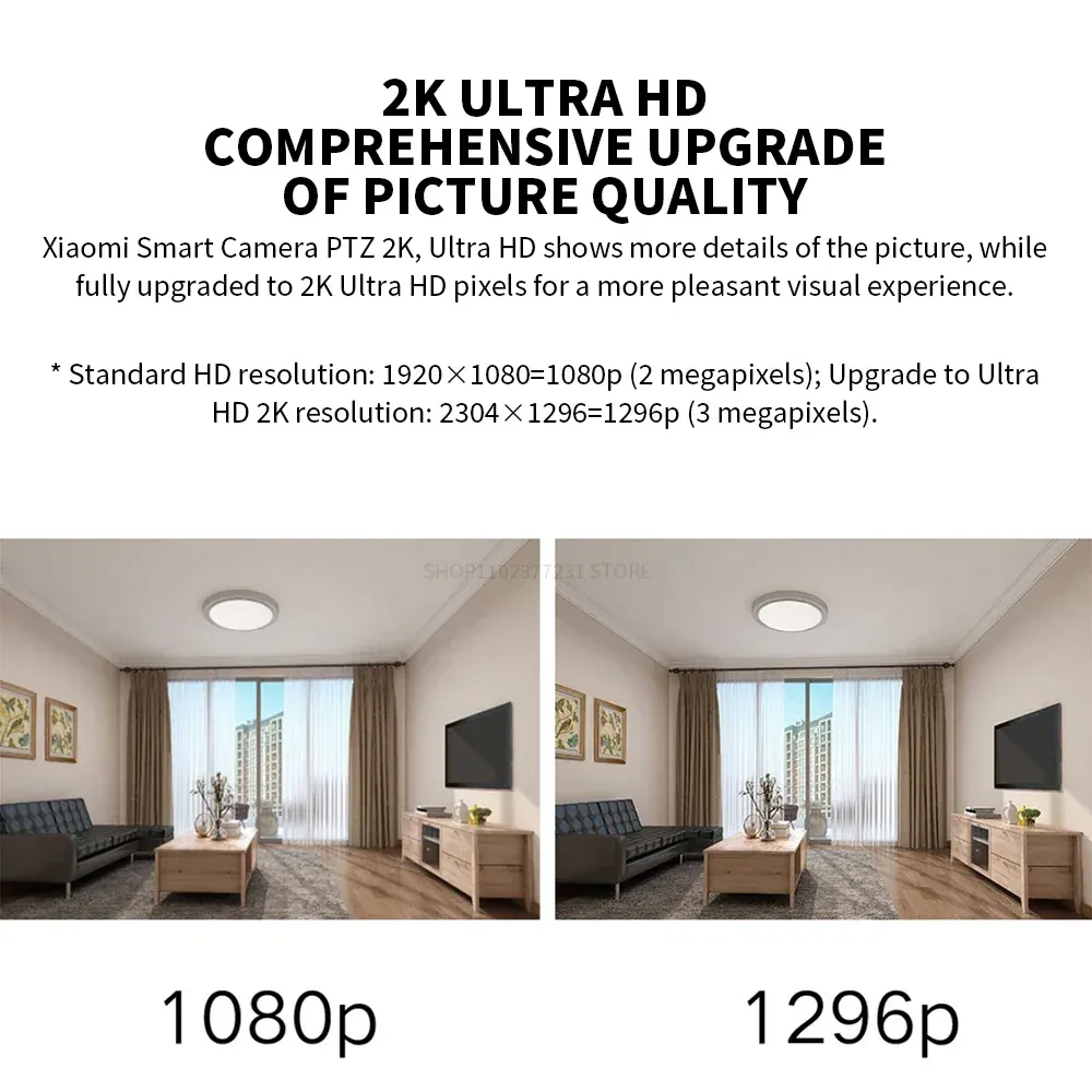 Xiaomi 360° Smart Home Security Camera PTZ 2K Webcam, 1296P 3MP AI Human Detection, Infrared Night Vision, Ideal for Home Security and Monitoring in Ghana showcase 6