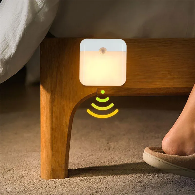 Rechargeable Motion Sensor LED Night Light, Wireless Cabinet Light with Type-C USB, Stick-On Wall Lamp for Stairs, Closet, Kitchen, Bedroom, Garage thumbnail 1