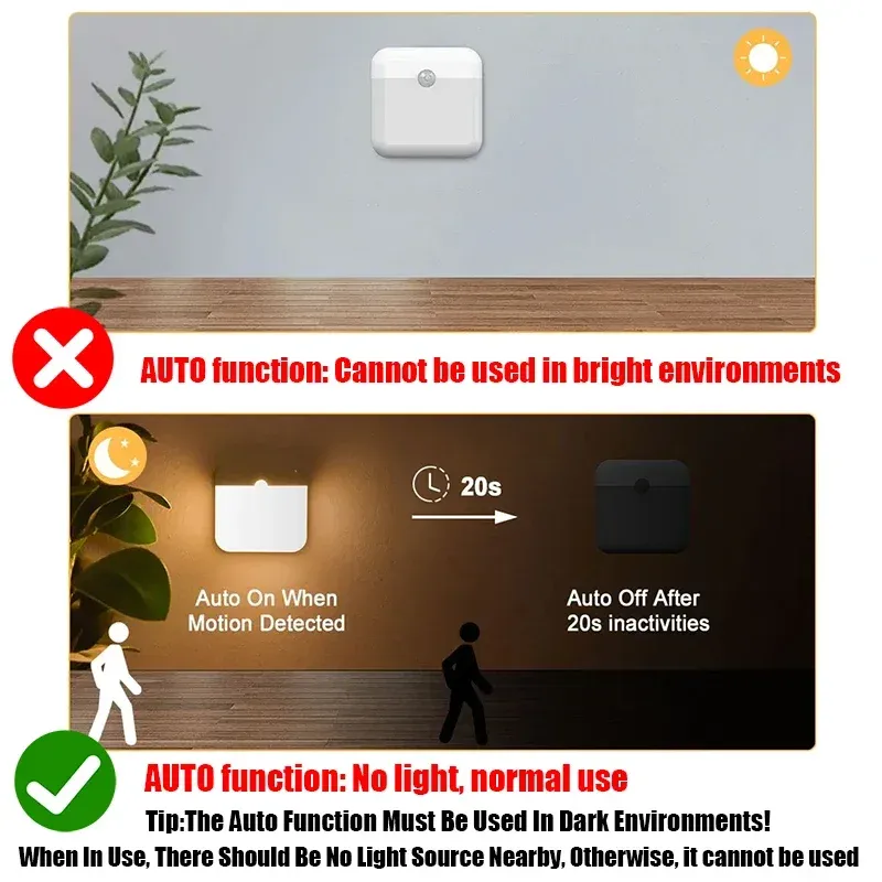Rechargeable Motion Sensor LED Night Light, Wireless Cabinet Light with Type-C USB, Stick-On Wall Lamp for Stairs, Closet, Kitchen, Bedroom, Garage thumbnail 5