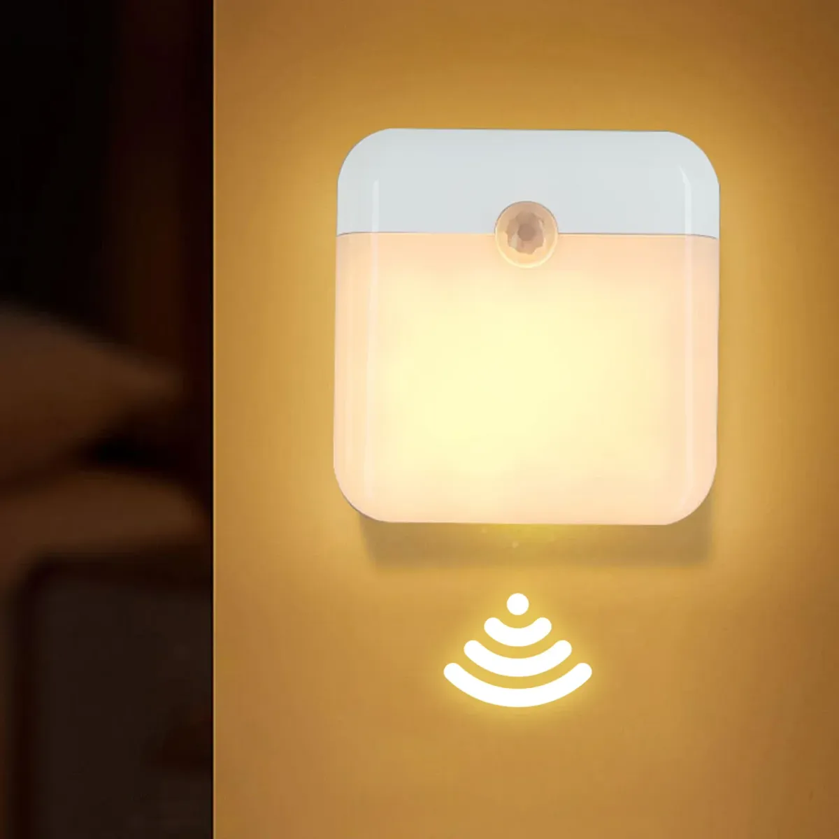 Rechargeable Motion Sensor LED Night Light, Wireless Cabinet Light with Type-C USB, Stick-On Wall Lamp for Stairs, Closet, Kitchen, Bedroom, Garage showcase 1