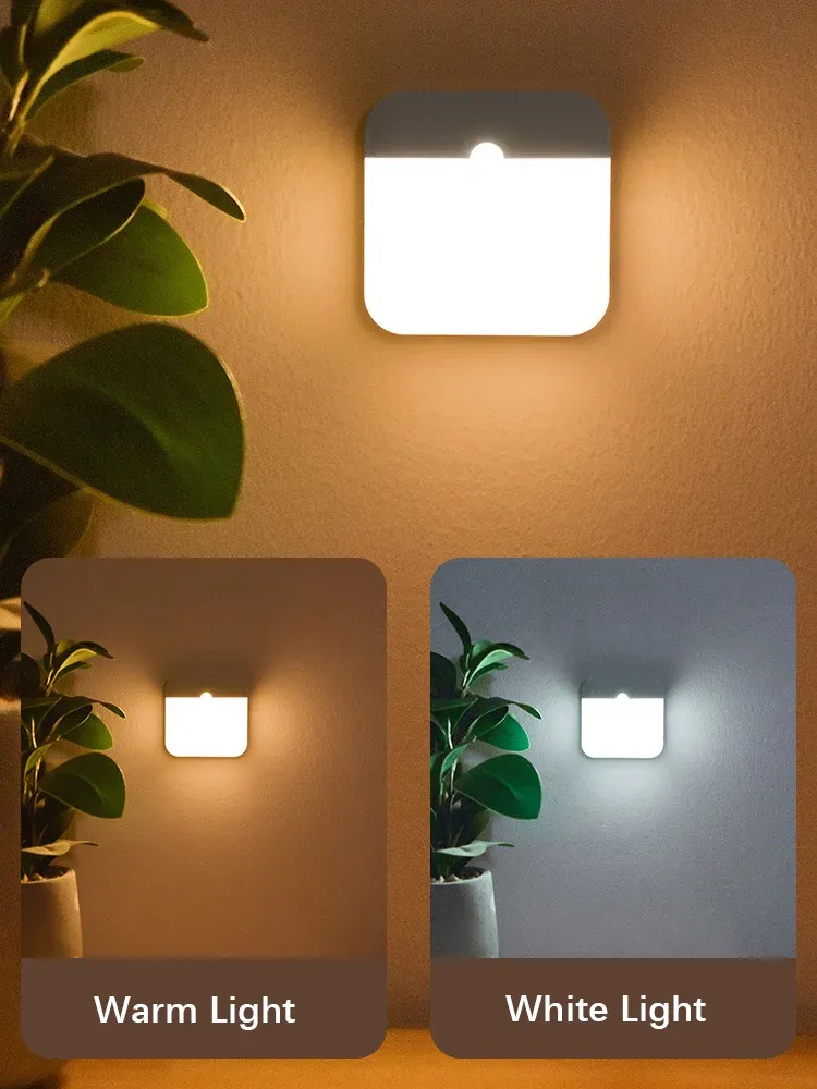Rechargeable Motion Sensor LED Night Light, Wireless Cabinet Light with Type-C USB, Stick-On Wall Lamp for Stairs, Closet, Kitchen, Bedroom, Garage showcase 6