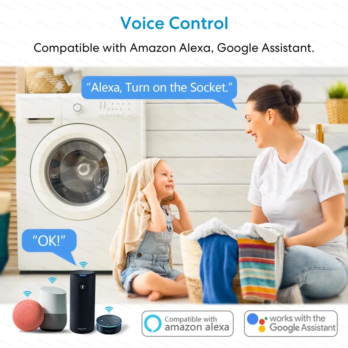 Tuya Smart WiFi Socket Israel Plug 16A with Power Monitor & Light Switch - Remote Control via Smart Life App, Alexa, Google Assistant Compatible showcase 4