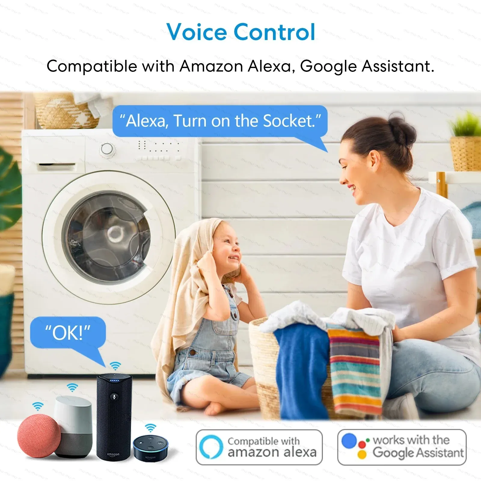 Tuya Smart WiFi Socket Israel Plug 16A with Power Monitor & Light Switch - Remote Control via Smart Life App, Alexa, Google Assistant Compatible thumbnail 4