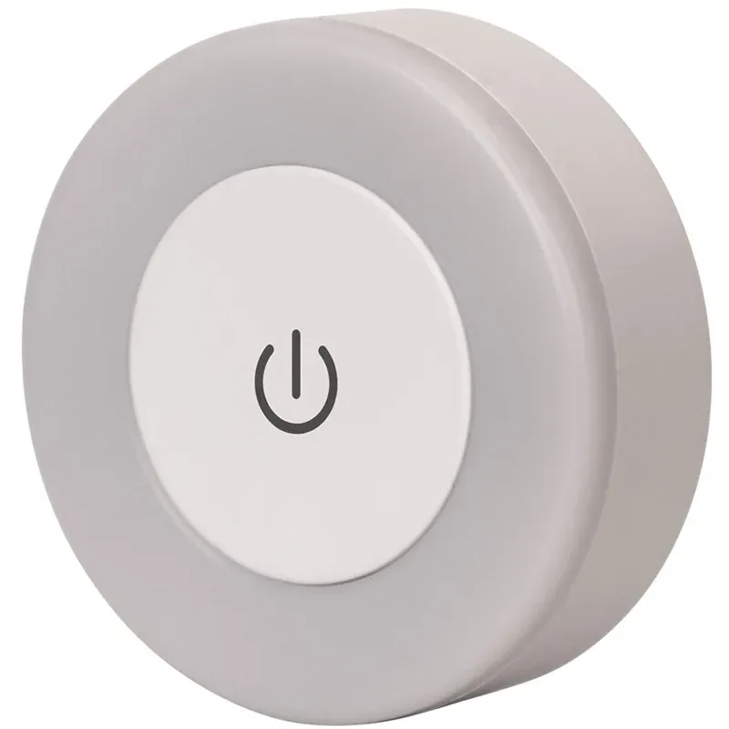 USB Rechargeable LED Touch Sensor Night Light, Magnetic Portable Round Lamp for Bedroom, Aisle, Wardrobe, Kids Room - Adjustable Brightness showcase 13