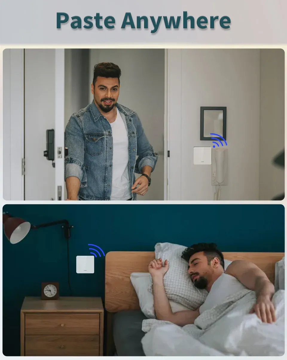 Tuya WiFi Smart Light Switch with RF 433MHz Wireless Push Button, Voice Control via Alexa Google Home, Smart Life App Compatible, 16A Receiver Module for Home Automation showcase 4
