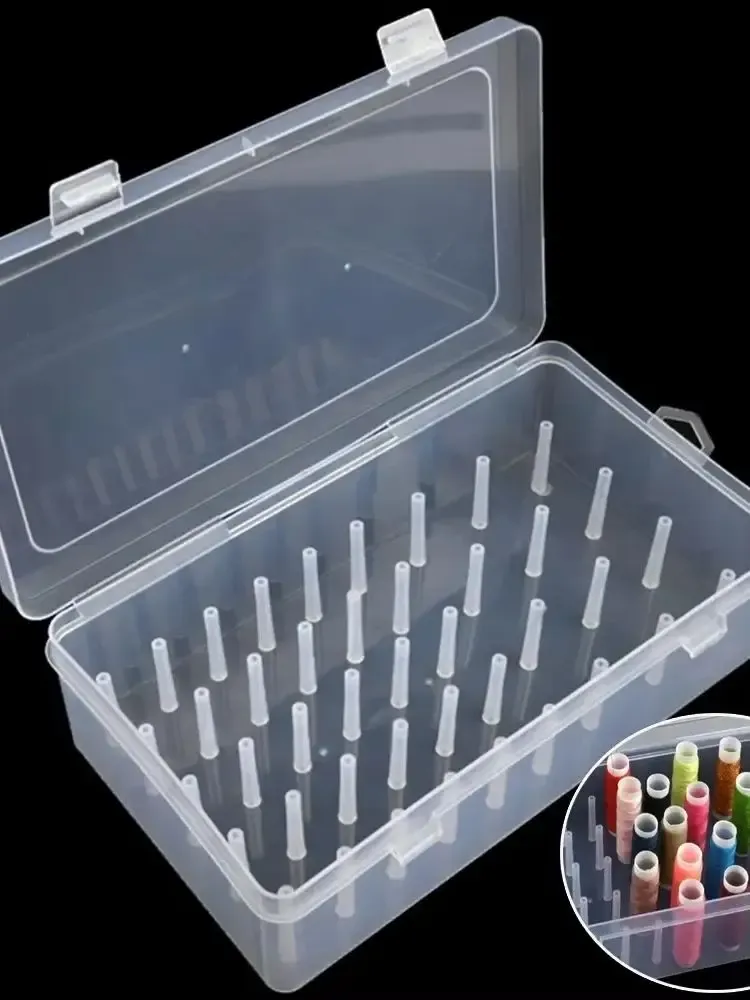 42-Piece Sewing Thread Spool Box Organizer with Carrying Case - Craft Bobbin Holder for Sewing Supplies, Durable Plastic Container for 24 Spools showcase 7