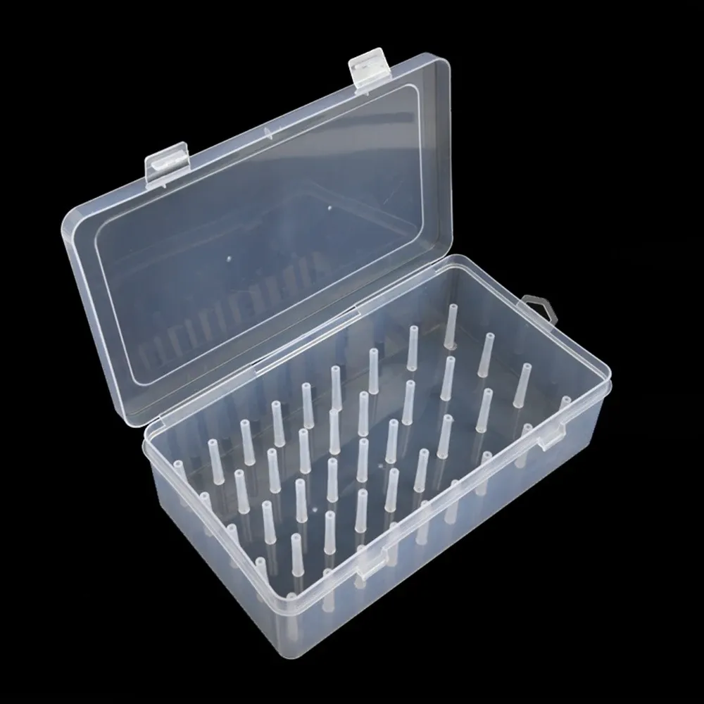 42-Piece Sewing Thread Spool Box Organizer with Carrying Case - Craft Bobbin Holder for Sewing Supplies, Durable Plastic Container for 24 Spools showcase 3