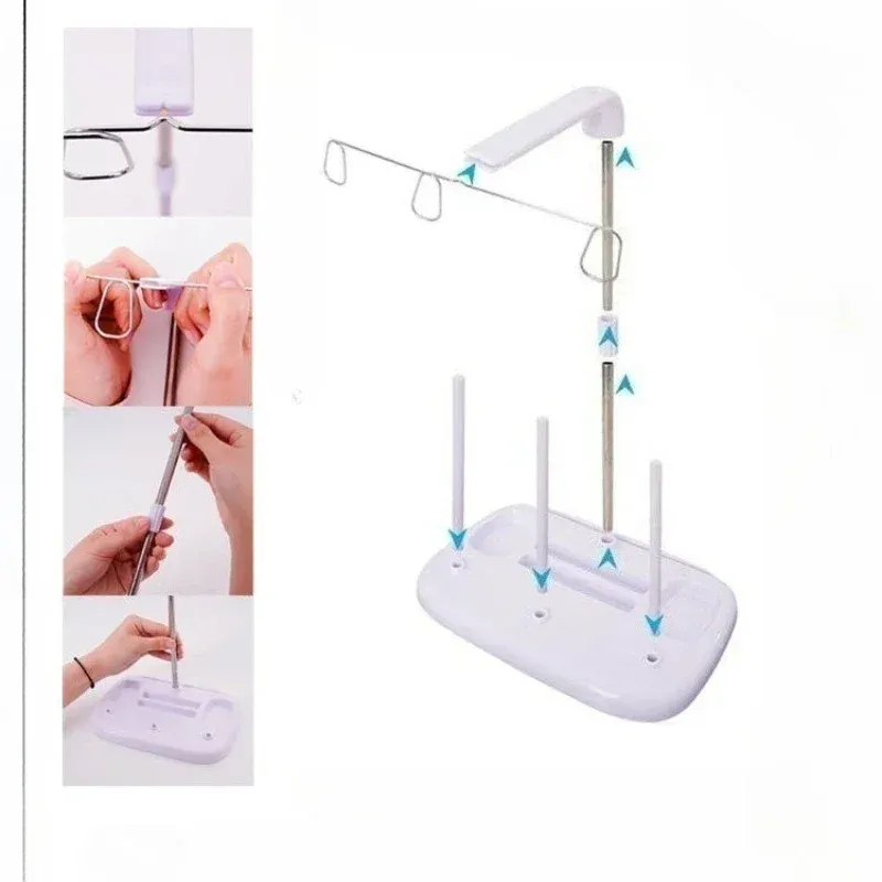 Heavy-Duty Plastic Cone Thread Stand Holder for Large Spools - Ideal for Sewing, Serger, Overlock Machines - Improves Efficiency for Home & Industrial Use showcase 1