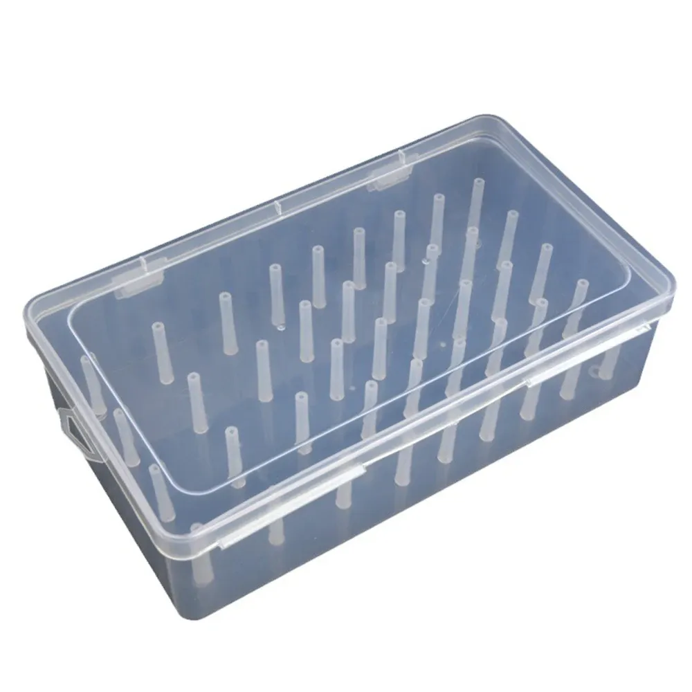 42-Piece Sewing Thread Spool Organizer Box with Bobbin Holder Case - Portable Craft Crafting Storage Container for Sewing Supplies thumbnail 6
