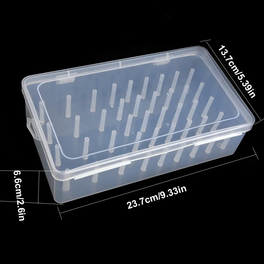 42-Piece Sewing Thread Spool Organizer Box with Bobbin Holder Case - Portable Craft Crafting Storage Container for Sewing Supplies thumbnail 2