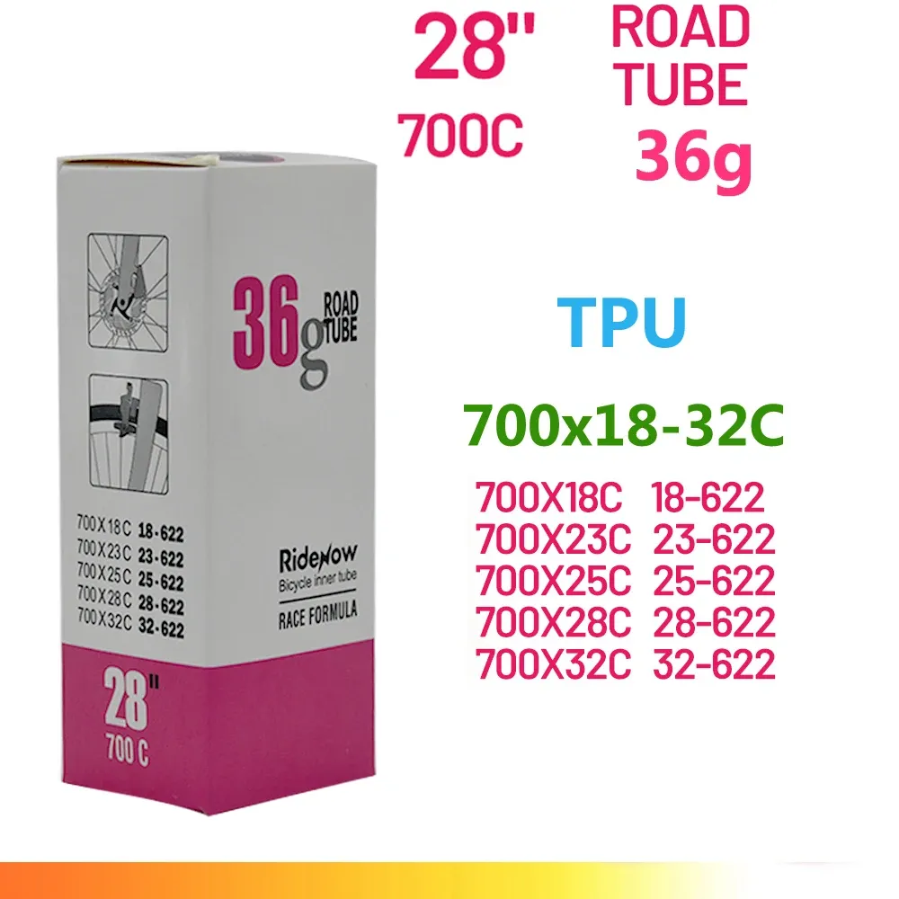 RideNow TPU Bike Inner Tube 700C for Road & MTB Bicycles - Lightweight, Durable, and Versatile Sizes (18-47C, 29x1.5-1.9) - Essential Cycling Accessory showcase 4