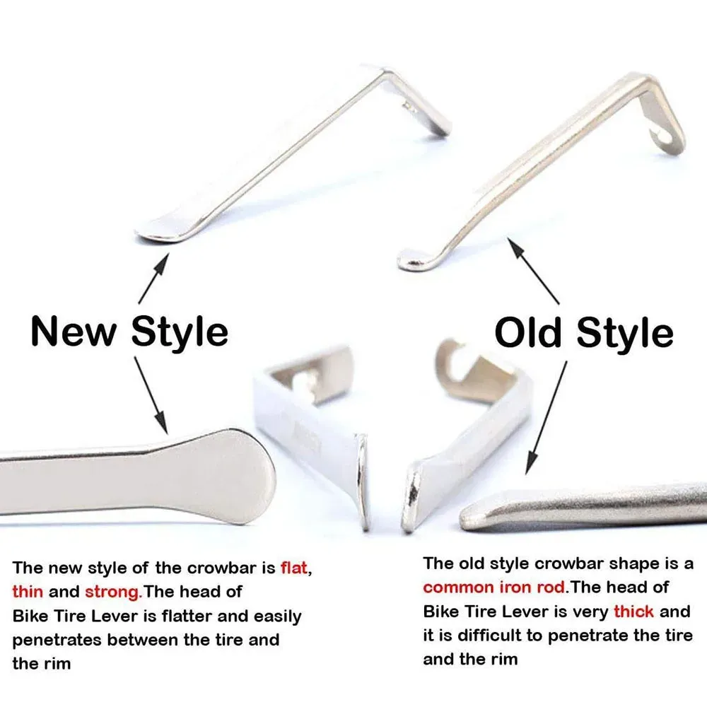 Premium Stainless Steel Bicycle Tire Levers Set - Durable Metal Tool for Easy Bike Tube Repair, 3/5 Pcs, 4.57 Inch thumbnail 5