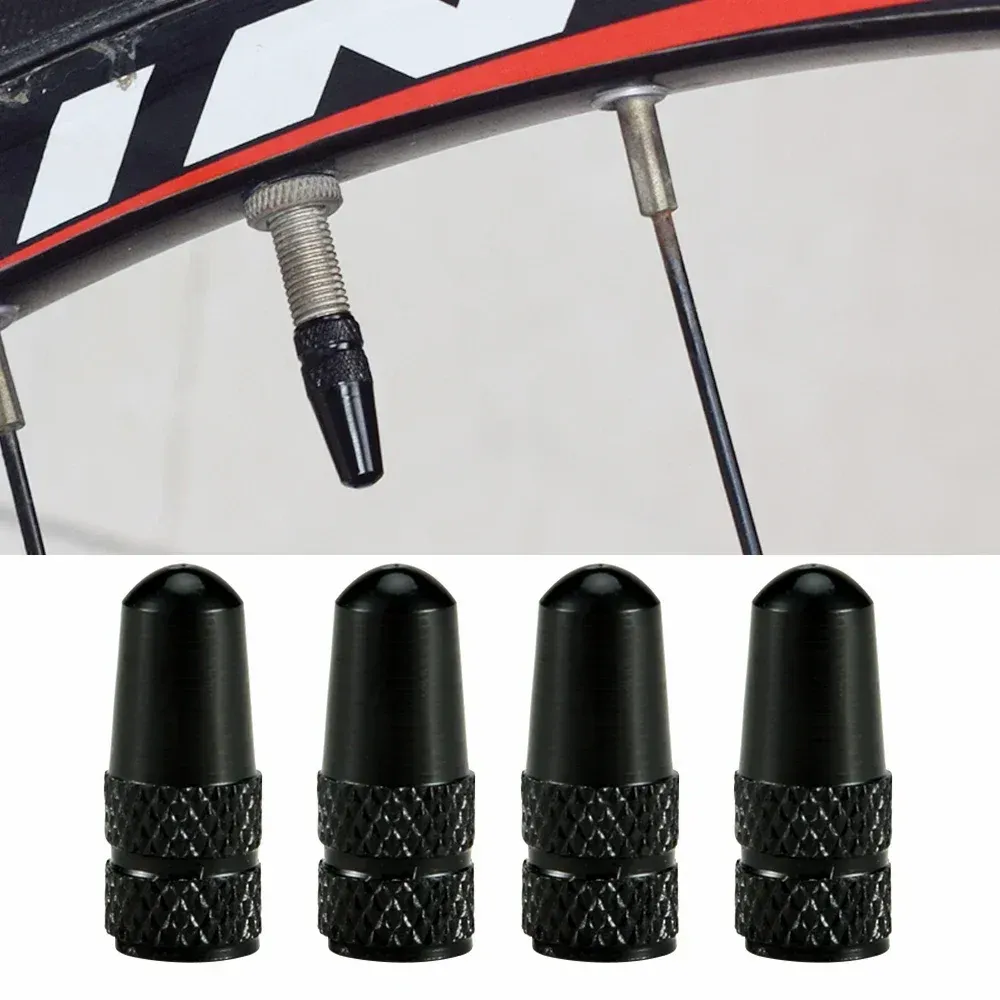 4Pcs Aluminum Alloy Presta Valve Caps for Road MTB Bike Tires - Dustproof & Stylish Bicycle Wheel Accessories thumbnail 3