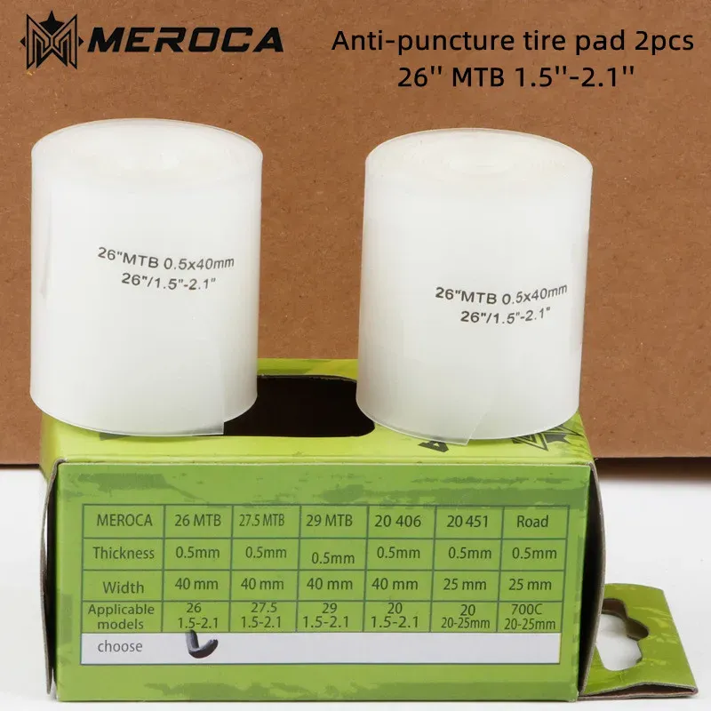 2Pcs Bicycle Tire Liner Puncture Proof Belt - Durable Cycling Anti-Puncture Tyre Protector Tape for Road Bikes & Mountain Bikes