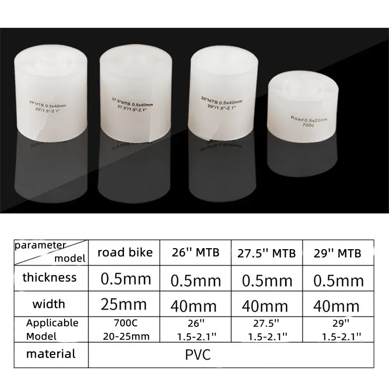 2Pcs Bicycle Tire Liner Puncture Proof Belt - Durable Cycling Anti-Puncture Tyre Protector Tape for Road Bikes & Mountain Bikes showcase 1