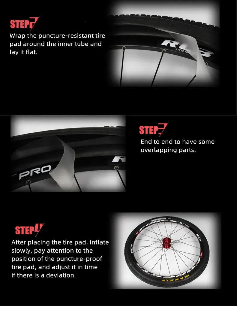 2Pcs Bicycle Tire Liner Puncture Proof Belt - Durable Cycling Anti-Puncture Tyre Protector Tape for Road Bikes & Mountain Bikes showcase 4