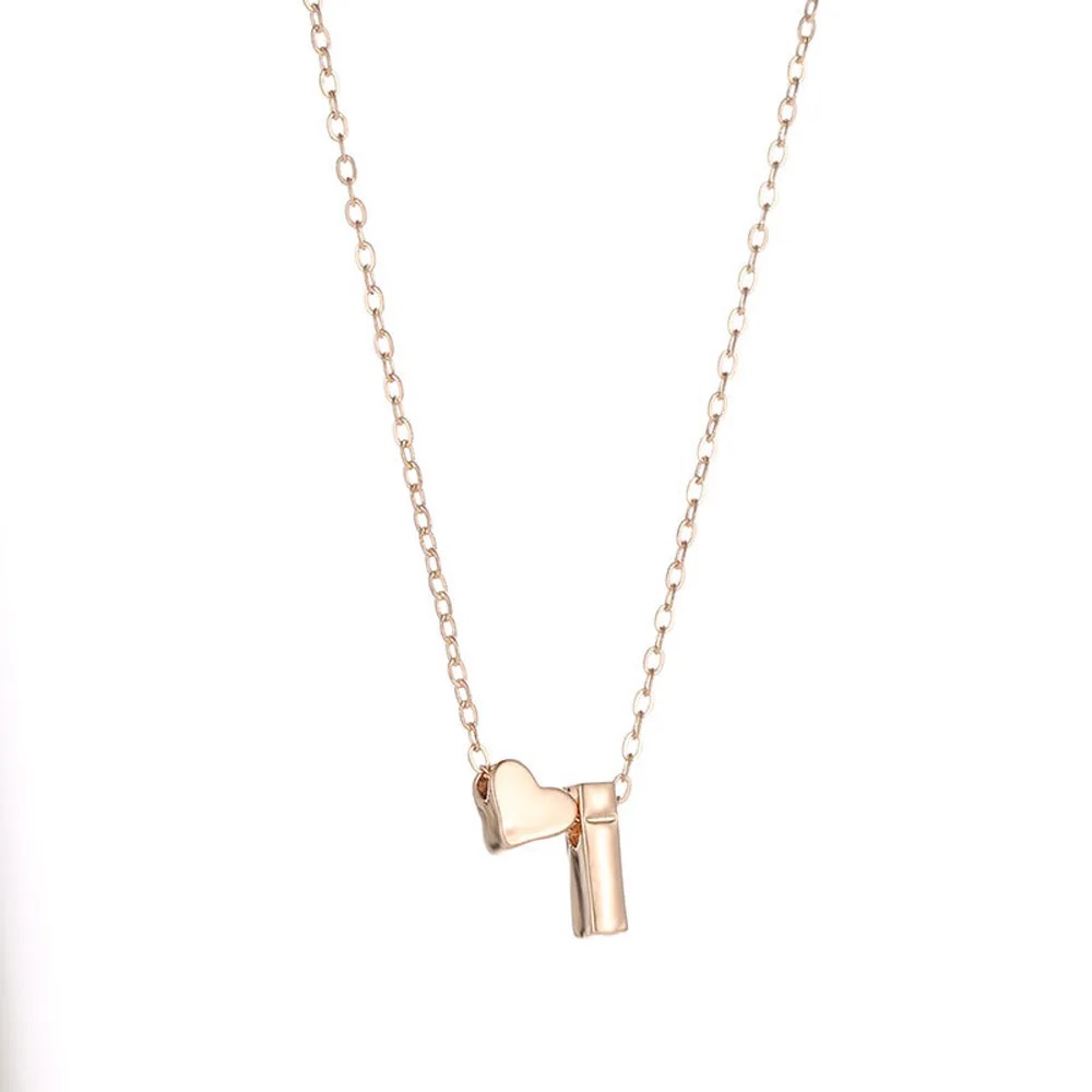 Tiny Heart Dainty Initial Necklace for Women - 18K Gold & Silver Plated Letter Pendant Choker, Adjustable 45+5cm Chain, Perfect Gift Jewelry showcase 9
